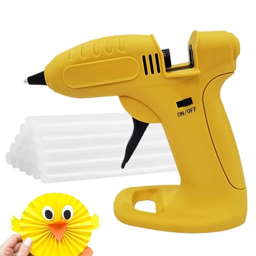 Mihauuke Pistola De Cola Caliente - Suministros Para Manualidades Con 30 Barras | Máquina Pequeña Para Manualidades Anti- Para Decoración, Modelado, Álbum, Escuela, Hogar, Aficionados,