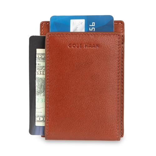 Image of Cole Haan Men's Leather Slim Magnetic Front Pocket RFID Wallet