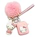 Ztowoto Airpods Case Keychain Protective Silicone Cover and Skin for Apple Airpods Charging Case with Airpods Pet Keychain and Airpods Staps (Pink-KTM)