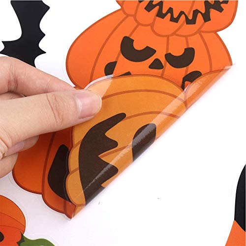 ONDY Halloween Window Clings Decorations Stickers, Halloween Decals for Windows Glass Walls, Party Ornaments Static Stickers (Halloween 1)