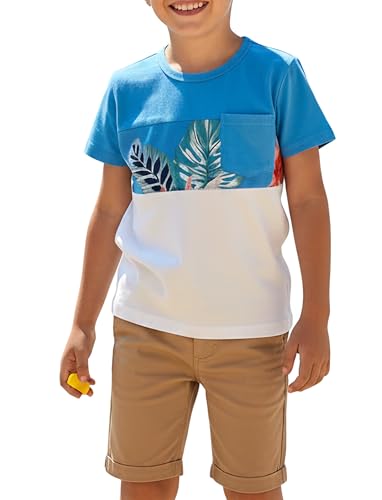Image of PATPAT Family Matching Outfits Mommy and Me Dresses Hawaiian Tropical Vacation Beach Spaghetti Strap Dress and Shirt