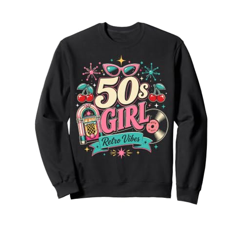 1950s Retro Rockabilly Pinup Vintage Style for Women Sudadera