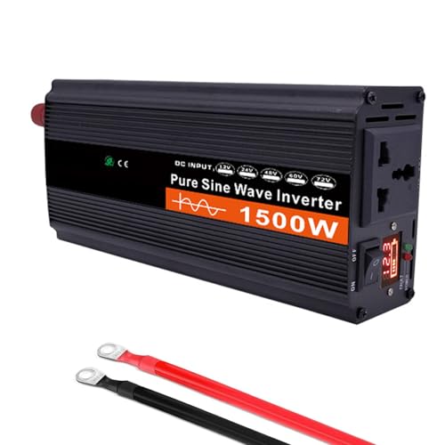 Inversor de Onda Sinusoidal Pura de 72V a 120V, 750W, Convertidor de CC 12 V-72 V a 110 V, 240 V CA, Inversor de Energía Solar de Baja Frecuencia para Hogares, Vehículos Recreativos(Size:24v to 110v)