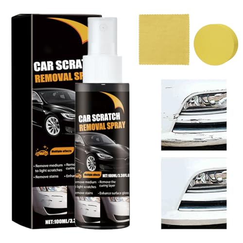 車用スクラッチ除去キット - 100ml ポリッシング レストア ペイント タオル付き | カー スクラッチ リムーバー,自動車 内装 外装 塗装 フロントガラス バンパー ホイール 屋外 ガレージ 用