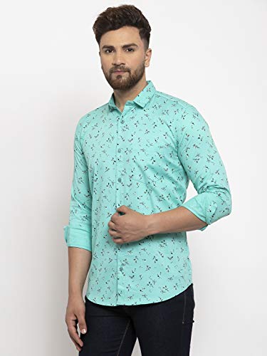 Image of Men's Cottonblend Printed Shirt White