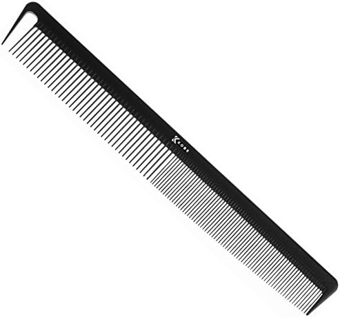 Kobe Long Carbon Professional Hairdresser's Cutting Comb - Carbon Fibre for Strength & Durability