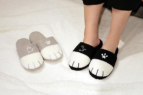 Cute Cat Paw Animal Slippers Anti-Skid Memory Foam House Shoes Warm Fluffy Fuzzy Women Slippers Christmas Halloween Gifts2