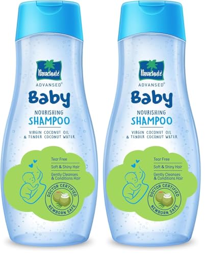 Image of Parachute Advansed Baby Shampoo for Kids | Doctor Certified | Tear Free | Tender Coconut Water & Virgin Coconut Oil | Soft & Shiny Hair | 410ml (Pack of 2)