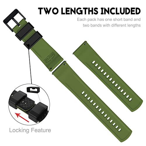 Ritche 22Mm Silicone Watch Band Compatible With Samsung Galaxy Watch 3 (45Mm) Quick Release Rubber Watch Bands For Men Women #TOP5