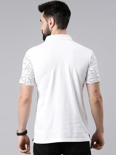Image of KRYPTIC Men's Ultra-Soft Cotton Rich Casual Printed Half Sleeve Regular Fit Classic Polo T-Shirt - Soft, Cool & Stylish Everyday Wear