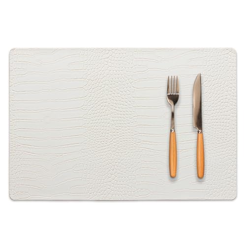 Sets de table en similicuir texture crocodile Jovono effet relief - 8