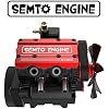 Mini Engine Model Kit, SEMTO ST-NF2 7.0cc Inline Double-Cylinder Four-Stroke Air-Cooled Nitro Interal Combustion Engine Model, DIY Physics Experiment Toys for Adults