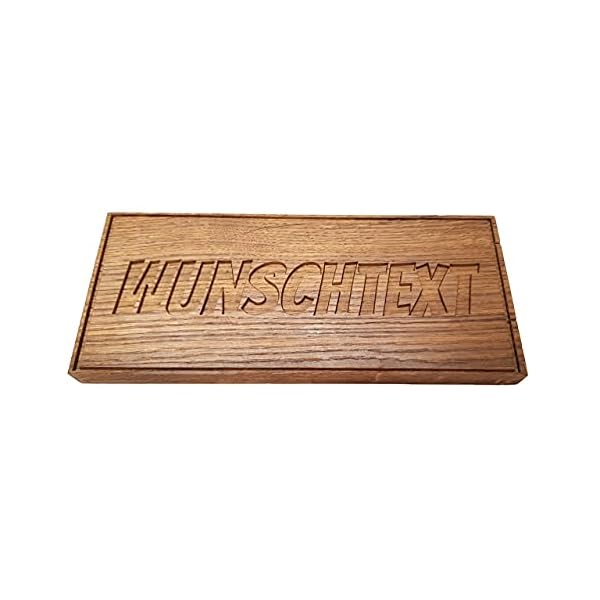 Hochwertiges Holzschild aus Eiche Massivholz. GefrÃ¤stes Schild personalisiert mit Gravur selbst gestalten. GrÃ¶Ãe: 22-40 cm. Individuelle Motive und SonderwÃ¼nsche mÃ¶glich! Ãber 20 Schriften wÃ¤hlbar.