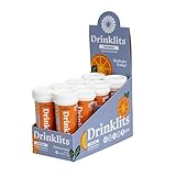 Drinklits Orange Electrolyte Sports Drink Fizzy Hydration Tablets (8) Tube Bundle | Natural Flavors – 0g Sugar – Daily Use | 80 Servings - 10 Tablets Per Tube
