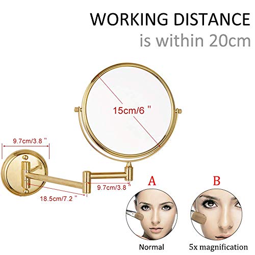 Miroir de vanité JCAKES 5X pour corriger les imperfections cutanées - 3