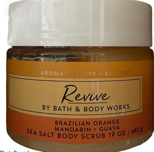 REVIVE Aromatherapy BRAZILIAN ORANGE Sea Salt BATH Body Scrub 17oz