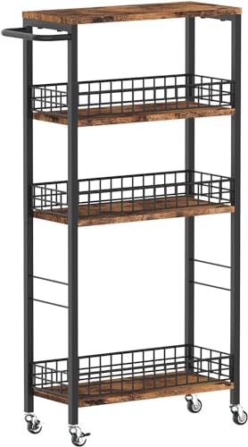 WOLTU Scaffale Da Cucina, Carrello Di Servizio Con 4 Ripiani, Scaffale Per Microonde, Forno - Foto 4