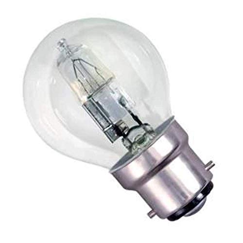 Crompton  Bombilla halógena de pelota de golf, B22d, Blanco cálido, Transparente 18.00 wattsW