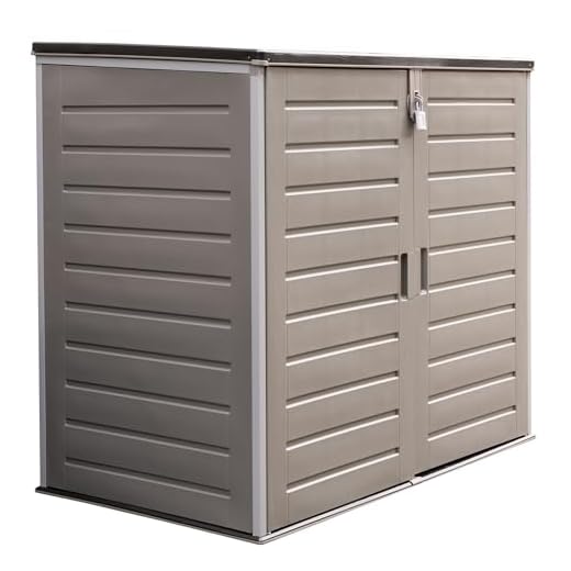 Olsen & Smith 1170L Extra Large XL Outdoor Garden Storage Box with Padlock - Huge Capacity Plastic Shed Wheelie Bin Box Cabinet Cupboard - Ideal for 2x230L Wheelie Bins, Garden Tools, Toys & Much More