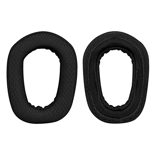 Geekria Comfort Mesh Fabric Replacement Ear Pads for Logitech G435 G335 Headphones, Ear Cushions with Video Guide (Black) - Image 3