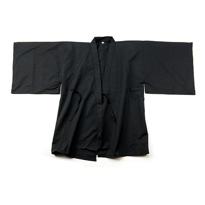 KG023 -IAIDO LARGE SLEEVE BLACK GI - Standard - black broad sleeves iaido gi - 70% polyester 30% cotton