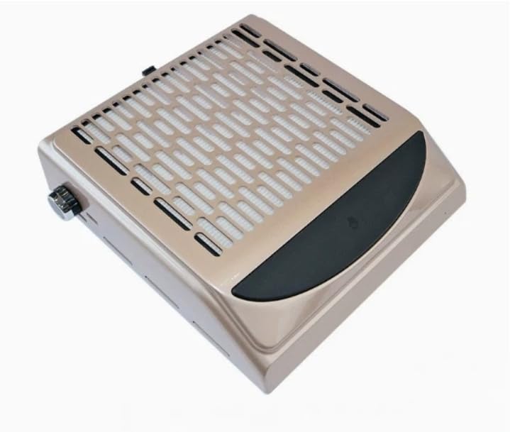 Compact Nail Vacuum 100W High Power Reusable Filter Dust Collector Nail Technician for Salon and Home Use (White)