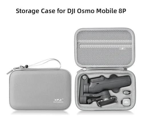 Image of M.G.R.J Carrying Case for DJI Osmo Mobile 8P / 8 Pro Gimbal Stabilizer, Travel Portable Bag for DJI Osmo Mobile 8P | 8Pro Accessories (Hard|EVA|Black) (DJI Gimbal Not Included)