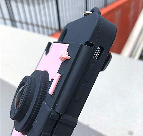 Unnfiko Wallet Case For Iphone 7 Plus/Iphone 8 Plus, Cute Camera Design, Purse Flip Card Pouch Stand Holder Cover Case With Long Shoulder Strap (Pink, Iphone 7 Plus / 8 Plus) #TOP3