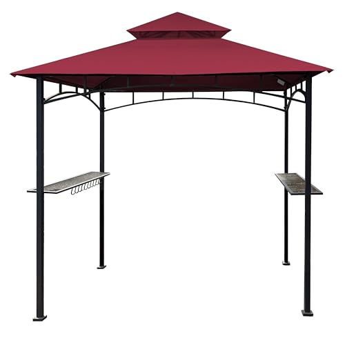 SCOCANOPY Grill Replacement Canopy BBQ Gazebo Top Fit for Aldi Gardenline Belavi Shoprite Grill Gazebo,for Model Number: 43472,812576,822694,31937-17,21581,(Burgundy)