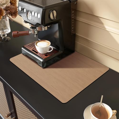 Dish Drying Mat Coffee Mat - Coffee Bar Accessories Absorbent Mat Dish Drying Mats for Kitchen Counter Sink Under Coffee Maker Espresso Machine Pot Cup Holder Easy Clean Kitchen Dish Mat 19