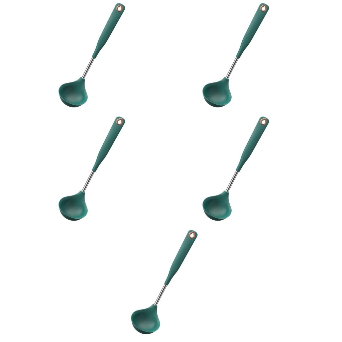 Cabilock 5 Pièces Manche Long en Acier Inoxydable, Louche à Soupe en