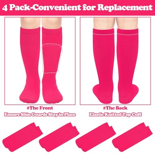 Image of Sarfel Youth Toddler Soccer Socks Kids Baseball Socks Youth Boys Girls Knee High Softball Football Accessories Tube Cotton