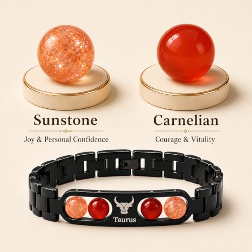 Image of Gratify Birth Crystal Metal Rashi Bracelet for Men & Women | Natural Gemstone Bracelet | Adjustable Spiritual Crystal Bracelet | Includes Authenticity Certificate | Gift for Astrology Lovers