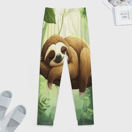Animal Sloth Men's Pajamas Pants Lightweight Sleep Lounge Pant Pjs Bottoms Casual Sleepwear4
