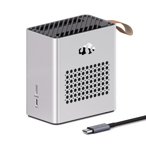 Image of Nimo eGPU Docking Station, AMD Radeon RX 7600M XT 8GB GDDR6 (120W), 80Gbps USB4 & OCuLink, 65W PD, 8K HDMI 2.1 DP 2.0, Portable External Graphics Enclosure for Laptop, Mini PC, Handheld Gaming