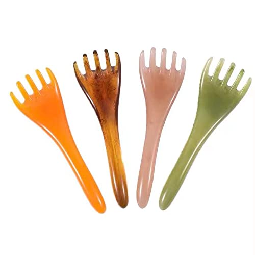 Binaoogi Scalp Massager Gua Sha Back Massager Head Scratcher Protable Hand Held Spa Head Massager For Deep Relaxation、Gifts For Mom And Dad, Can Be Used On Every Part Of The Body (Green) #TOP3