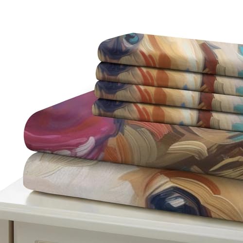 Housse de couette caniche 140x200 parure lit 3 pièces microfibre - 6