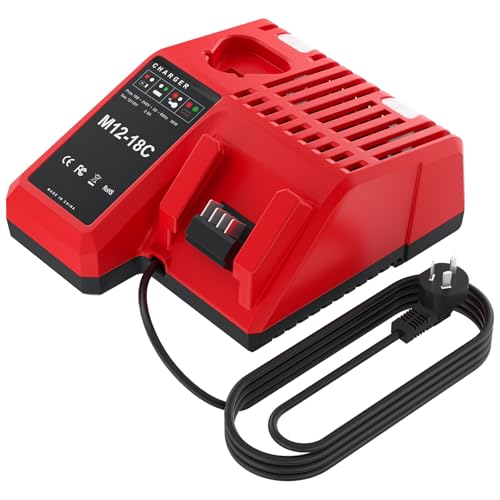 M12 M18 Battery Charger for Milwaukee Charger 12V 18V XC 48-59-1812 48-11-1820 48-11-2402 48-11-1840 48-11-1850 48-11-1852 48-11-2401 Li-ion Tool Battery