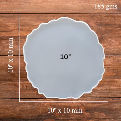 Image of R H Lifestyle Silicone Resin Art Mould - Coaster, Agate, Tray - 10 Inch - Craft Materials Kit