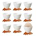 Hueveras,Saijer 9pcs Redonda Suave de Dibujos Huevos Taza Huevera para el Desayuno Utilizado en Hogares y Restaurantes