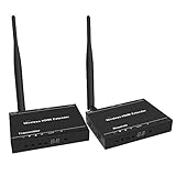J-Tech Digital 2X2 Wireless HDMI Matrix Extender 50M / 164 Ft Supporting 1920x1080 1080P with IR Repeating (1 Transmitter & 1 Receiver included in a set)