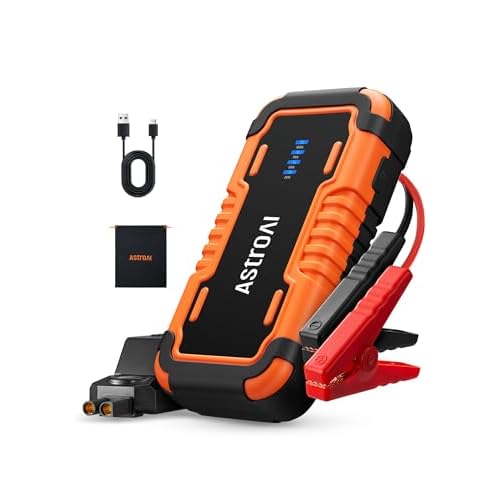 AstroAI P10 Car Battery Jump Starter, 5000A Portable Jump Starter Battery Pack for Up to 10L Gas & 8L Diesel Engines, 12V Lithium Jump Box, Auto Booster Pack with 3-Mode LED Lights & Jumper 