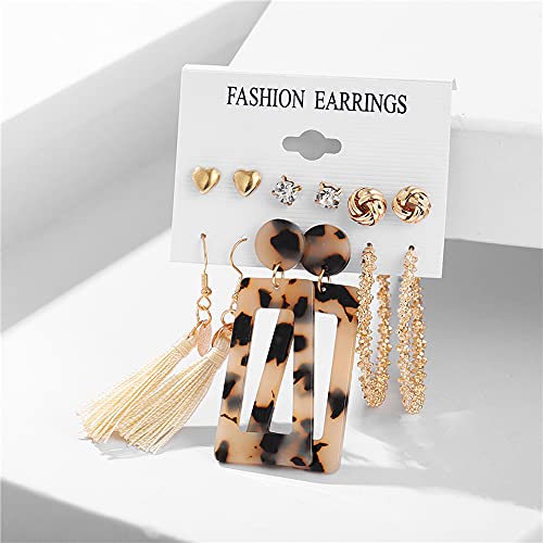 Image of Shining Diva Fashion Stylish Combo Metal Earrings for Women and Girls