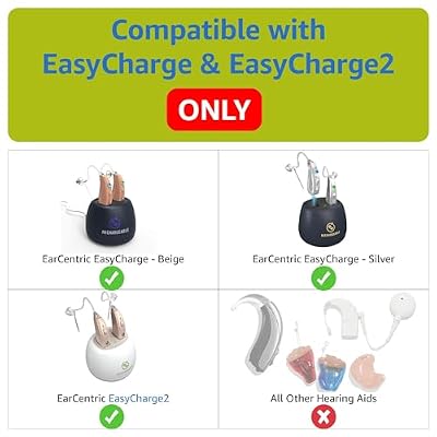 EarCentric On-The-go Portable Rechargeable Battery Charger [Compatible with EasyCharge Hearing Aid Amplifiers ONLY] - Black