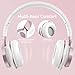 AILIHEN Kids Headphones, Headphones for School Girls Wired On-Ear Headsets with Microphone for Chromebook Laptop Computer, Foldable Adjustable Teen, Tangle-Free, 3.5mm Jack (Rose Gold)