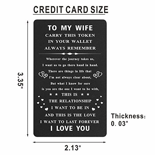 Image of TGCNQ Romantic Wife Gifts, Wallet Card Gifts for Wife for Mother's Day Christmas Valentines