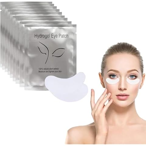 Chargenyang Eyelash Extension Gel Patches Kit Under Eye Gel Pads Eyelash Extension Pads Lint Free False Eyelash Lash Extension Makeup Eye Gel Patches (100Pack) Cover