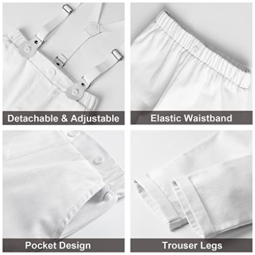 Image of A&J DESIGN Christening Outfits for Boys Infant Baby Gentleman Formal Dress Suit 6-9 Months White