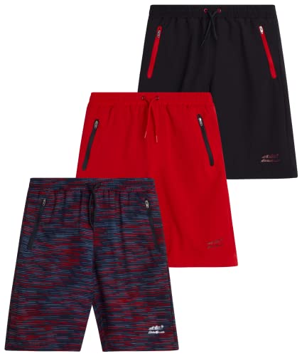 Eddie Bauer Boys' Active Shorts - 3 Pack Quick Dry Athletic Shorts - Hybrid Mesh Performance Shorts for Boys (4-16)