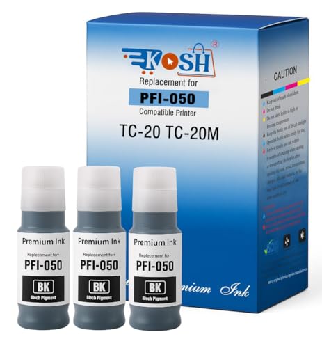 Image of KOSH PFI 050 Refill Ink Compatible for imagePROGRAF TC-20, TC-20M Ink Tank Printers